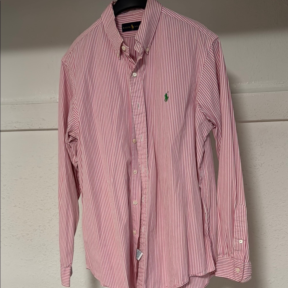 Ralph Lauren Pink Casual Button Down Shirt Long Sleeve